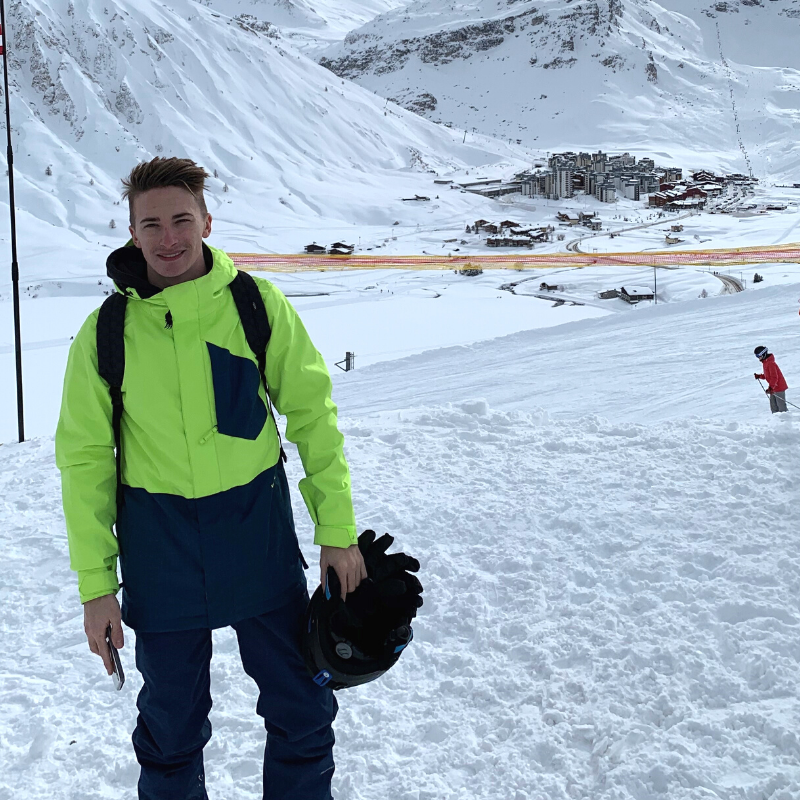 Sam skiing Exeter Golf and Country Club