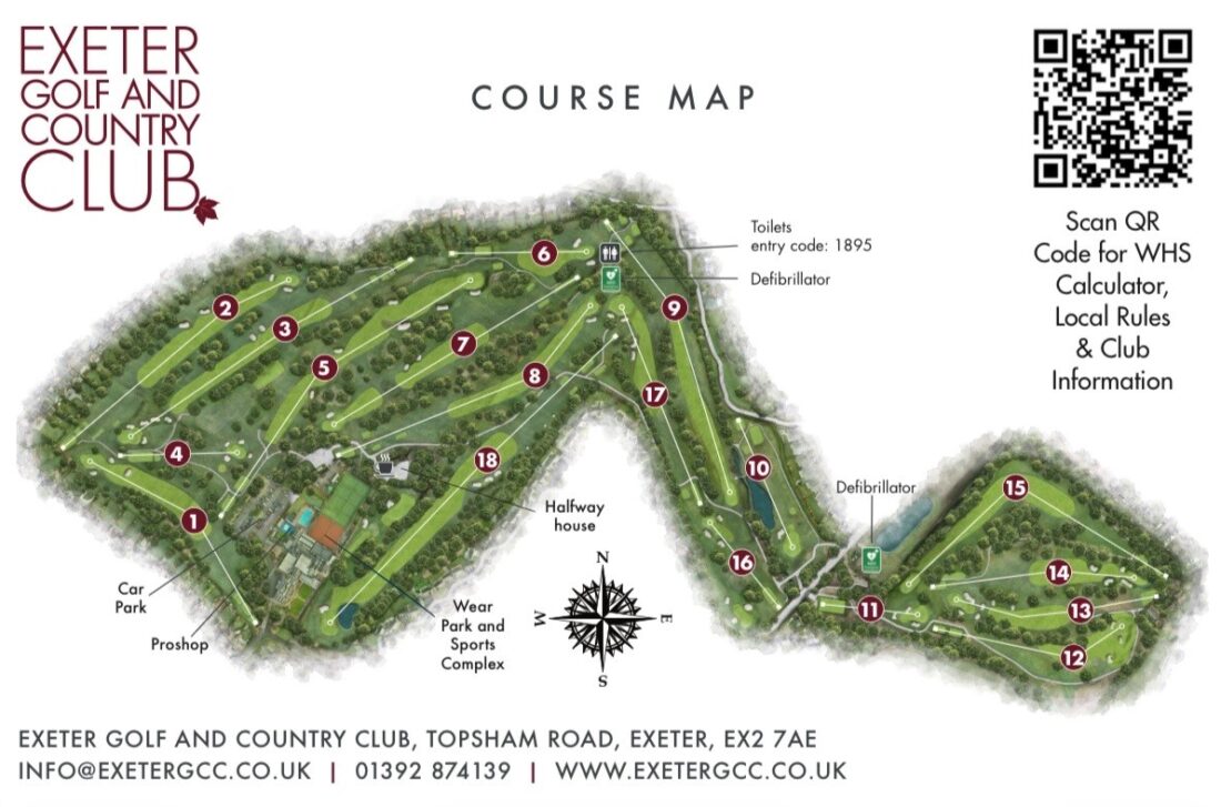 2026 Golf Course Map - Exeter Golf and COuntry Club